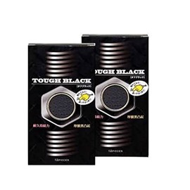 耐久持続力＆厚膜黒凸起！タフブラック　厚膜黒凸起コンドーム　１２個入【2個セット】