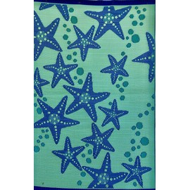 Mad Mats Indoor/Outdoor Floor Mat - Starfish (5' x 8', Blue/Green)