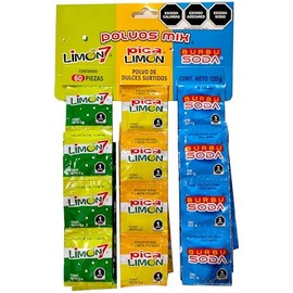 Polvos Mix - Limón 7, Pica Limón y Burbusoda - 60 sobres - 120 g