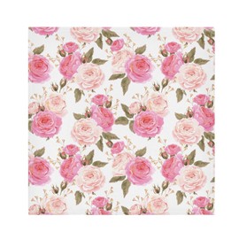 OKPSU Table Cloth Napkins Floral Rose Pink Set of 6, Washable Reusable Dinner Napkin, Table Decor for Kitchen, Cocktail Party,Wedding, Banquet, Holiday (20 x 20 in)