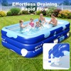 COBOPANDA 118" Extra Large Inflatable Pool, 0.35mm Double Thickened Blow