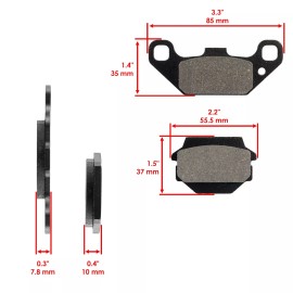 Caltric Front Brake Pads for Kawasaki Lakota 300 KEF300-A KEF300-B 1995-2003
