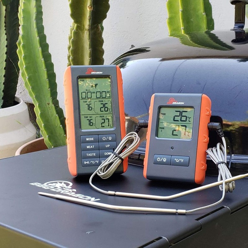 BBQ Dragon Wireless Digital Meat Thermometer (2-Probe)
