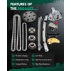 SCITOO Engine Timing Chain With Water Pump Kit Replaces for