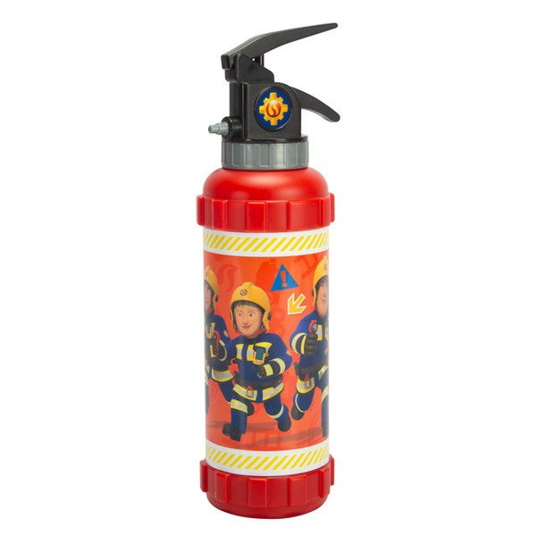 Fireman Sam Fire Extinguisher Water Splash with Waterproof Sleeve, 27 cm, Tank Volume 620 ml, Range 5 m, from 3 Years