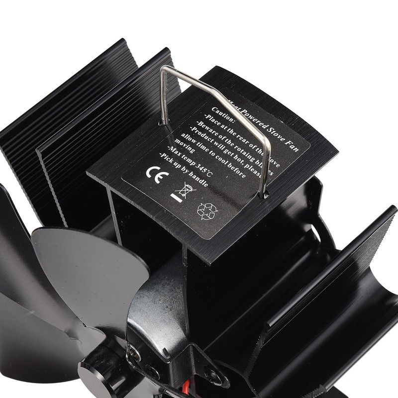 Stove Fan 6 Blade Mini Fireplace Fan Heat Powered Wood