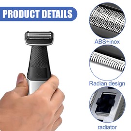 MWUMRCM 1 Pack Replacement Head Shaver Head BG2000 Replacement Heads for Bodygroom Series 7000, BG2000/40, Compatible with Bodygroom Series 5000, Series 3000