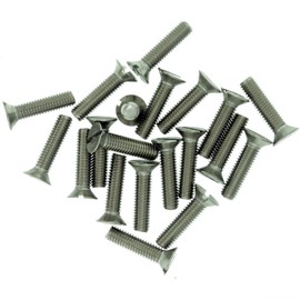 M5 (5mm x 80mm) Slot Countersunk Machine Screw (Bolt) - Stainless Steel (A2) (Pack of 20)