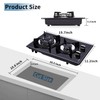 Anlyter 12 Inch Gas Cooktop, 2 Burner Built-in Stovetop Tempered