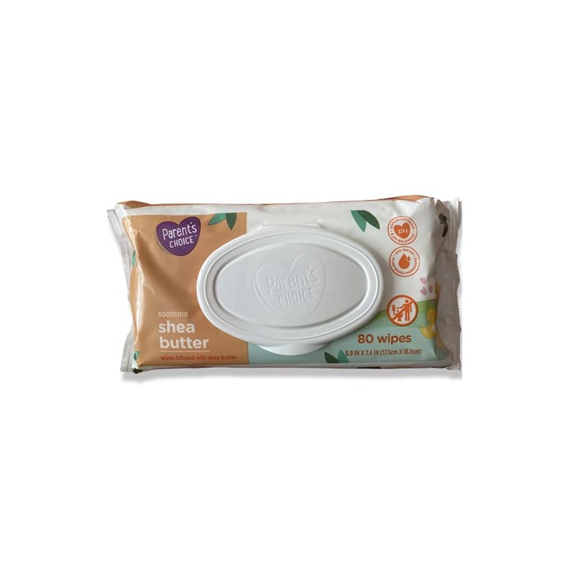 Parent's Choice Baby Wipes 80ct Shea Butter