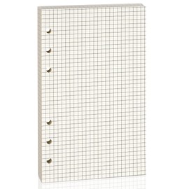 Refill Paper for A6 6 Ring Binder Notebook - Ideal for Office, School, Home, Creative Projects and Daily Planning, 100 GSM Squared, 80 Sheets, Fits A6 6-Ring