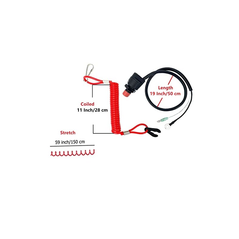 Universal Kill Switch Lanyard Urgent Stop Button Safety Connector Cord