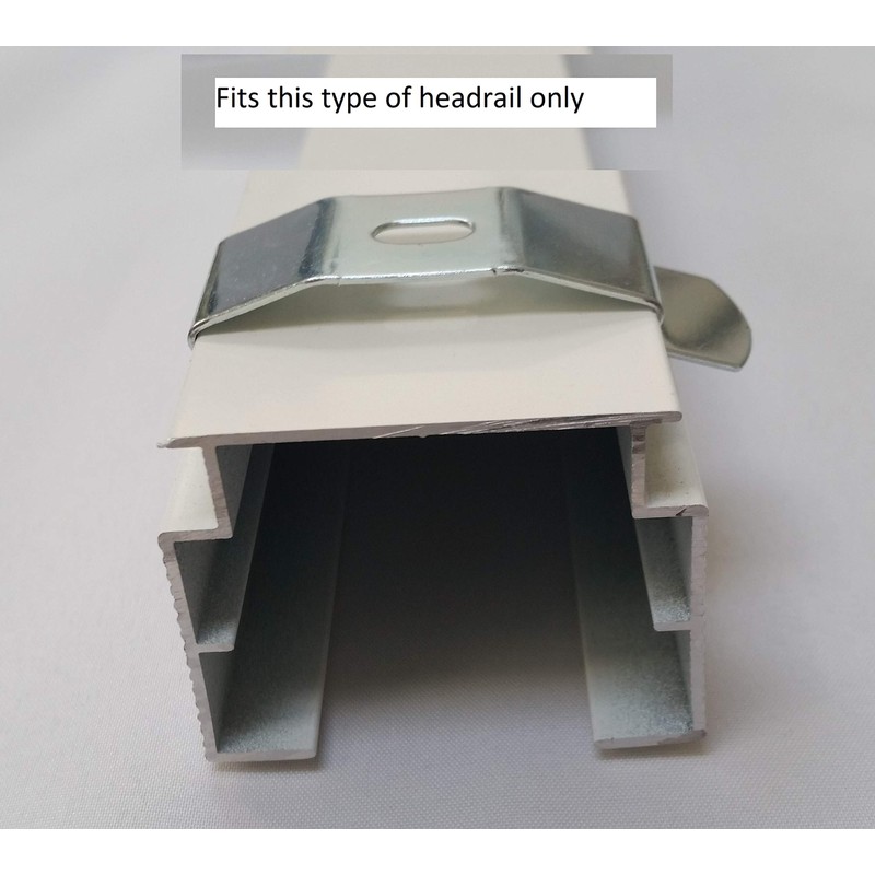 Vertical Blind Clear Valance Clip Bracket - PKG of 20