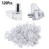 Graplan 120 Pieces Shelf Support Pegs,Shelf Support Stud pegs,Transparent Metal
