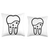 Tartar Plaque Calculus Tooth Dental Specialist Dentist Throw Pillow
