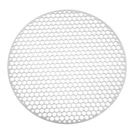 PATIKIL Round BBQ Grill Mesh Plate, 12 Inches (Approx. 11.8 inches (30 cm), Stainless Steel, Round Hole Net, For Outdoors, Camping, Home Parties, Family Gatherings