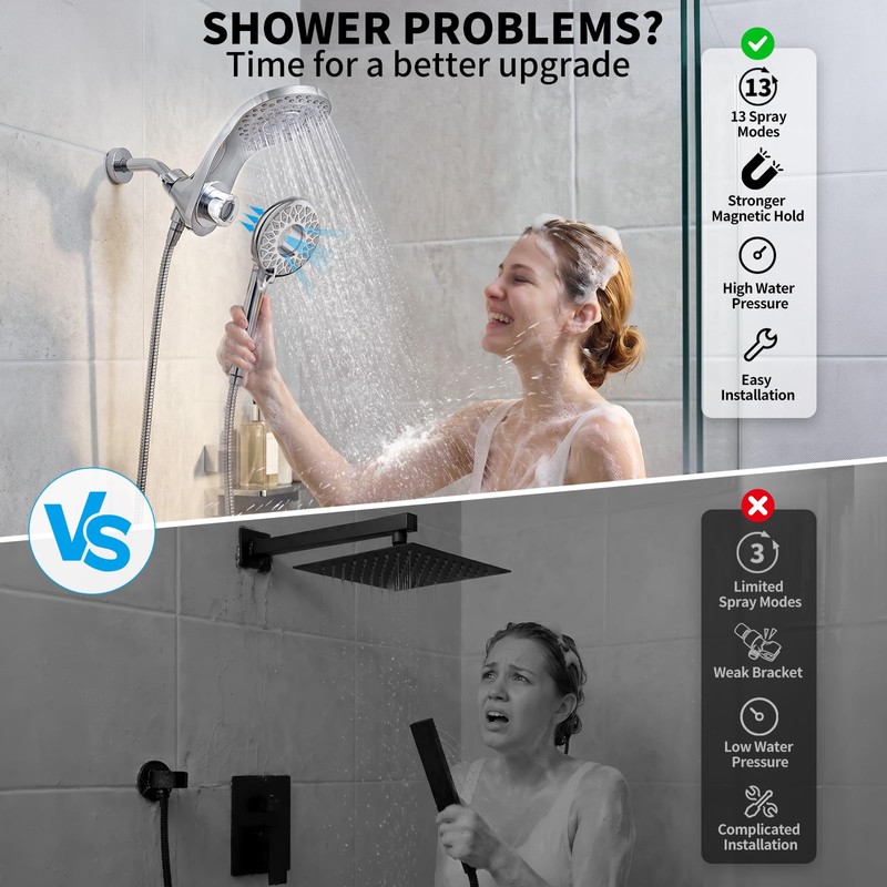 EMBATHER Shower Heads With Handheld Spray Combo High Pressure 2