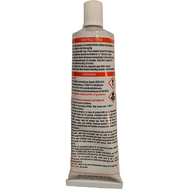 Sil-Bond RTV 6500 High Temperature Industrial Construction Grade Silicone -