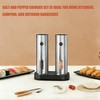 Electric Salt and Pepper Grinder Set, Rechargeable Stainless Steel with