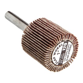 Forney 60190 Mounted Flap Wheel with 1/4-Inch Shank, 1-Inch-by-1-Inch, 60-Grit