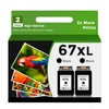 67XL Black Remanufactured Ink Cartridge Replacement for HP Ink 67