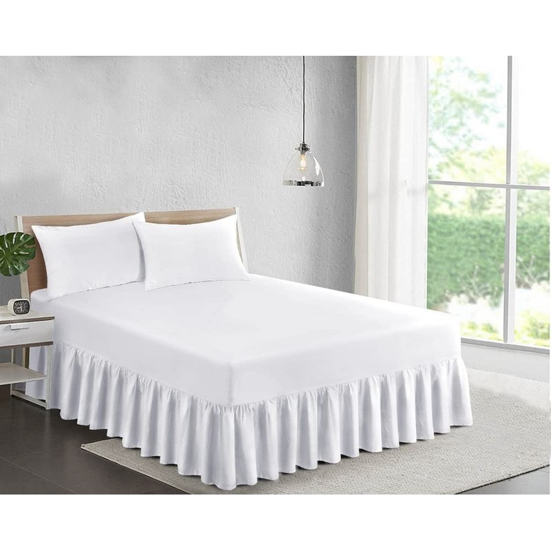 Plain 100% Egyptian Cotton Fitted Valance Sheet | Easy Care