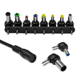 Eaxus Universal Netzteil - Ladekabel für Laptop/Notebook & Weitere Geräte - 12-24 Volt, 96 Watt, mit 10 Aufsätzen