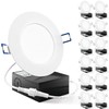 Sunco 12 Pack 4 Inch LED Recessed Lights, Slim Canless