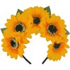 Women's Bohemian Simulated Chrysanthemum Blossoms Headband Wreath Holiday Headpiece Sunflower