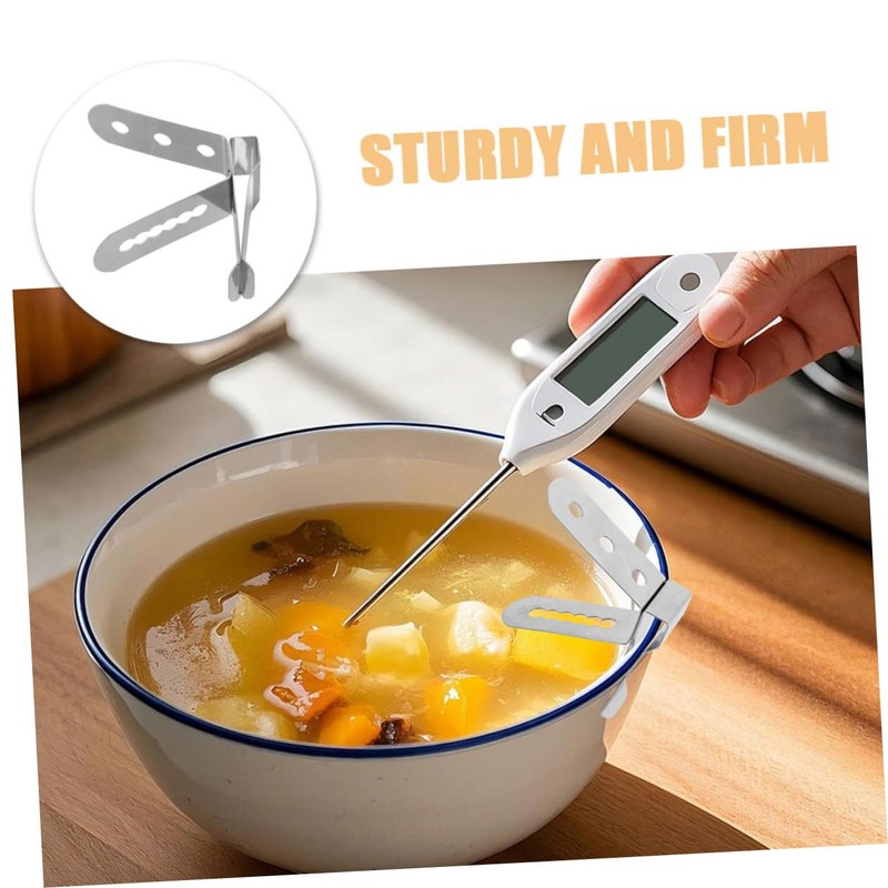 STOBOK Grill Probe Clip 5pcs Thermometer Holder Clip for Kitchen