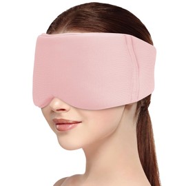 Hilph Eye Mask, Sleeping Mask, Blackout with Closure, Sleeping Mask for Men and Women, Eye Mask for Sleeping, Pink, Soft Eye Cover for Sleeping, Breathable