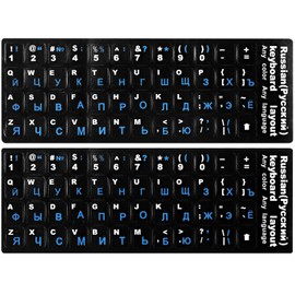 2PCS Russian Keyboard Stickers for PC Computer Laptop Notebook Desktop