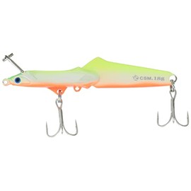 Tacklehouse CSM18 No.19 Steel Minnow Lure, Pearl Chart, Orange Belly