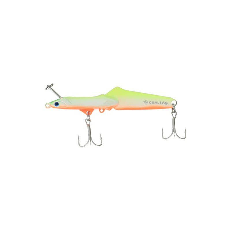 Tacklehouse CSM18 No.19 Steel Minnow Lure, Pearl Chart, Orange Belly