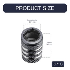 Flygun Pack-5 Tire Valve Cover, Valve Dust Cap, Universal Automobile Replacements, for Most Cars (Gray #American Flag)