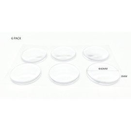 WLERIR Clear Door Knob Wall Protector, 6 Pack, Self-Adhesive Rubber Bumper Shield, Round Wall Guard