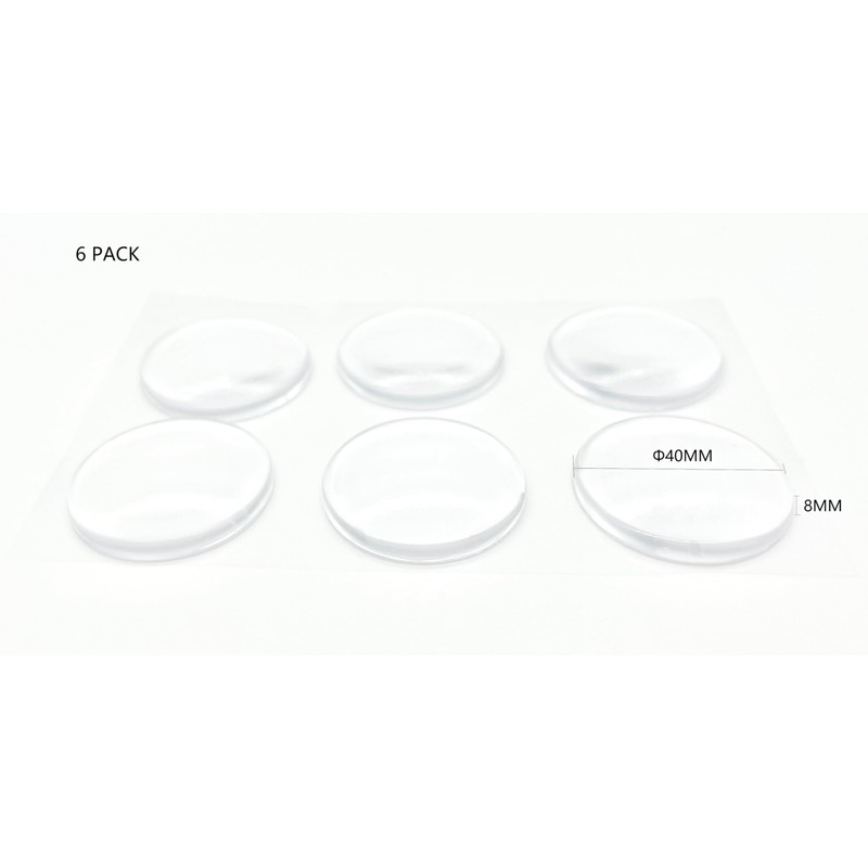 WLERIR Clear Door Knob Wall Protector, 6 Pack, Self-Adhesive Rubber