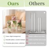 Glasseam Large Glass Cylinder Vases: 3 Pcs Clear Tall Hurricane