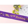 ALRBE TIN Birthday Crowns for Women - Purple Sash and