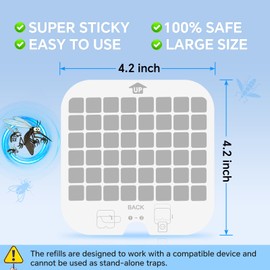 20 PCS Flying Insect Refills for Indoor Fly Light Trap, Indoor Fly Trap Plug-in Insect Trap Replacement Mosquito Sticky Glue Boards (White)