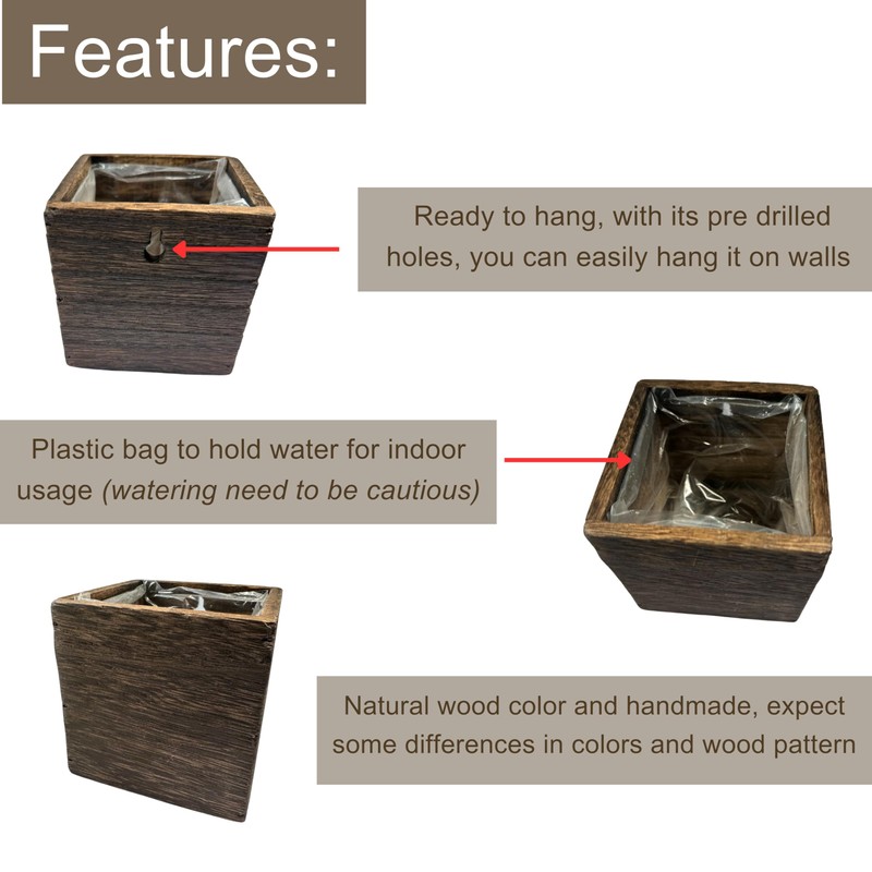 LaLaGreen Indoor Planter Box for Plants (4x4 Inch, 12 Pack)