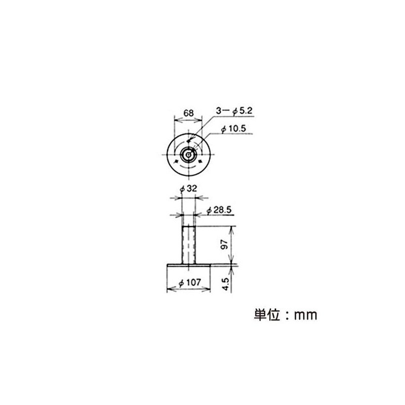 Yazaki Chemical Φ28 Erector Pipe Stand Single EF-1206S S Diameter