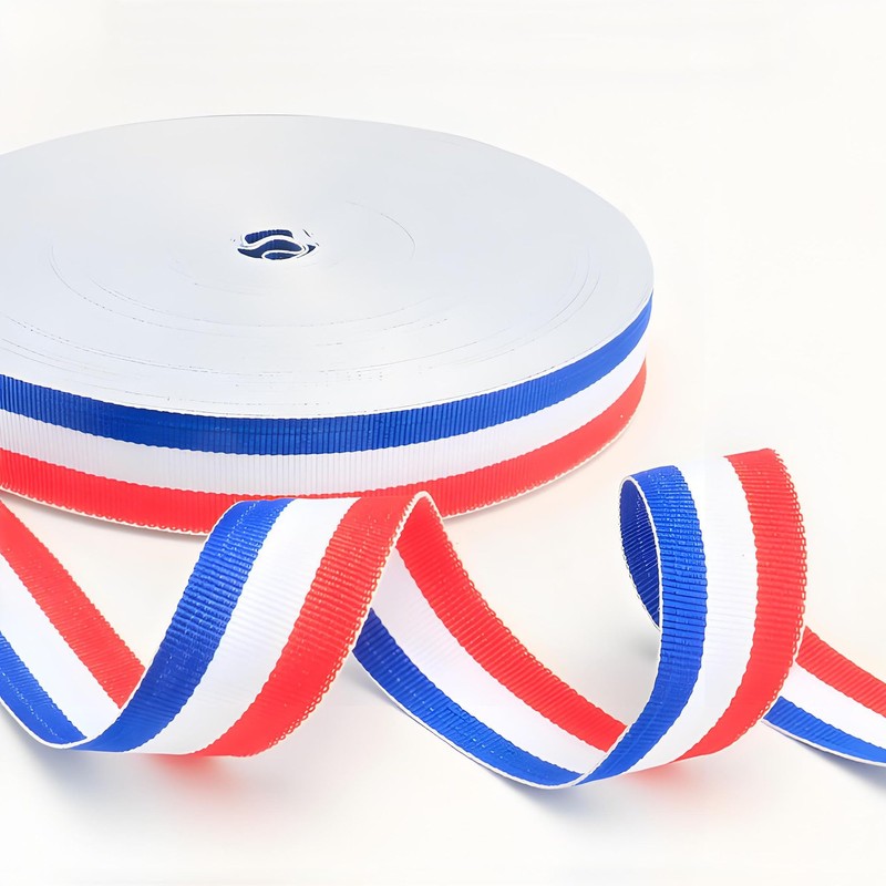 Red White and Blue Ribbon,3/8 Inch Patriotic Ribbon,54.68 Yard Red