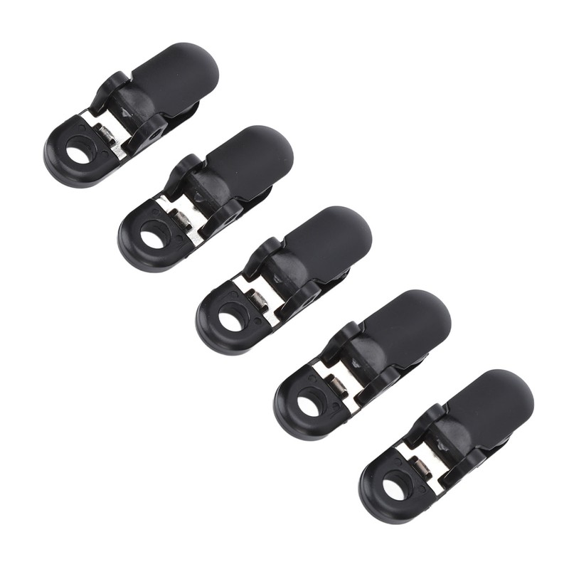 20pcs Hearing Aid Lanyard Clip Black ABS Clip Replacement Accessory