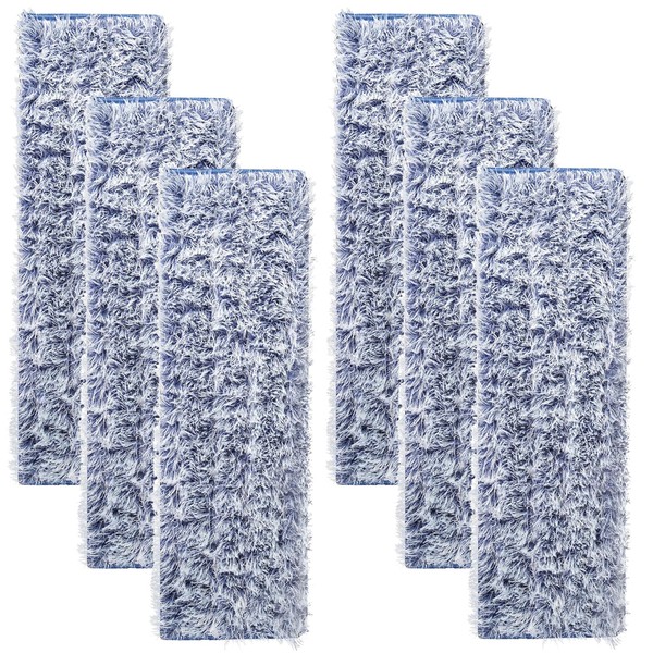 6 Packs 18 Inch Microfiber Dusting Pad, Reusable Mop Replacement