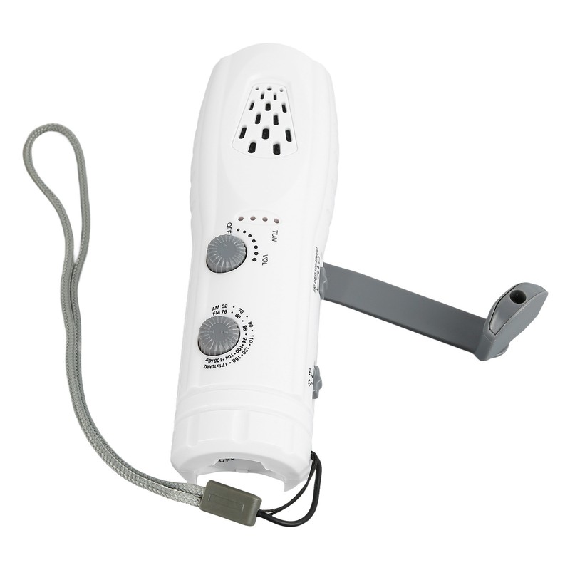 Hand Crank Flashlight Radio Portable Multifunctional Support AM FM SOS