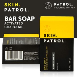 Skin Patrol Activated Charcoal Soap Bar - Sulfate-Free, Paraben-Free, 5.2 Ounce / 150g - Pack of 1