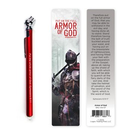 Full Armor of God Pencil Tire Pressure Gauge with Bible Verse - Red, Christian Gifts for Men, Cool Tire Pressure Gauge Pen with Scripture & Bookmark, Bible Verse Gifts for Men Tire Pressure Guage