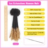 8 inch Loc Extensions Human Hair with Curly Ends, 0.4cm