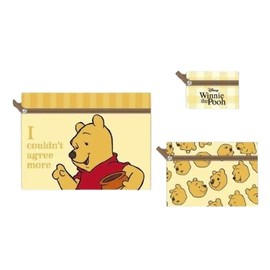 Marimo Craft Winnie the Pooh Funny Face Series 3 Pouch, Yellow [L] W 10.6 x H 8.3 inches (270 x 210 mm), [M] W 7.5 x H 5.5 inches (190 x 140 mm), [S] MCPH-235